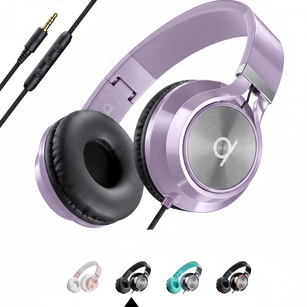 Artix CL750 Foldable Noise-Isolating Over-Ear Wired Headphones